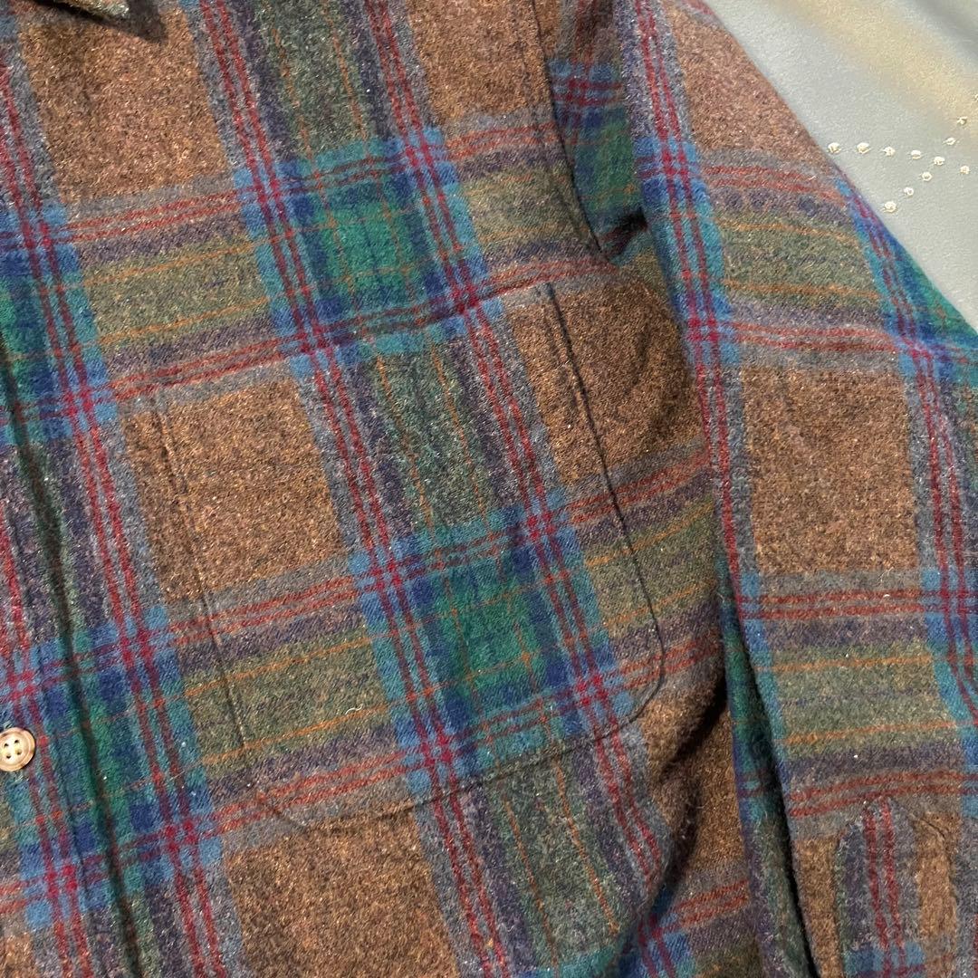 90s古着 ペンドルトン ウールシャツ アメリカ製 ヴィンテージ バージンウール