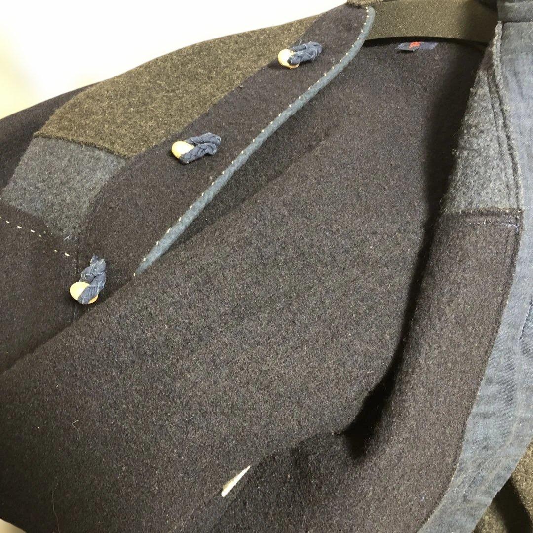 45rpmパッチワークダッフルコート サイズ1 ネイビー系