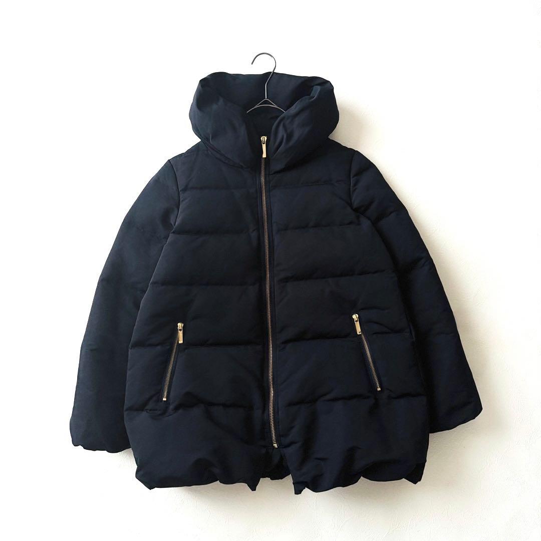 美品✨NOBLE ノーブル エステルファイユ ミドルダウンコート 濃紺 38 M