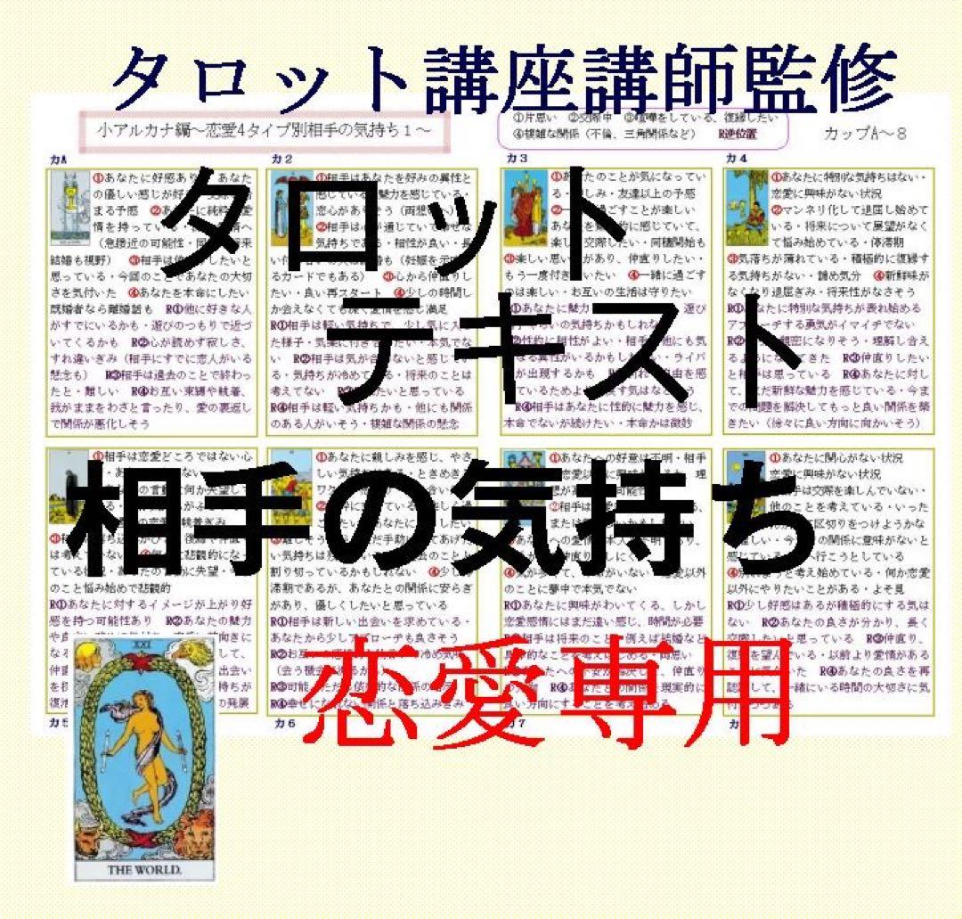 新7点セット割引ページタロットカードテキスト教材教科書恋愛占い仕事オラクル408
