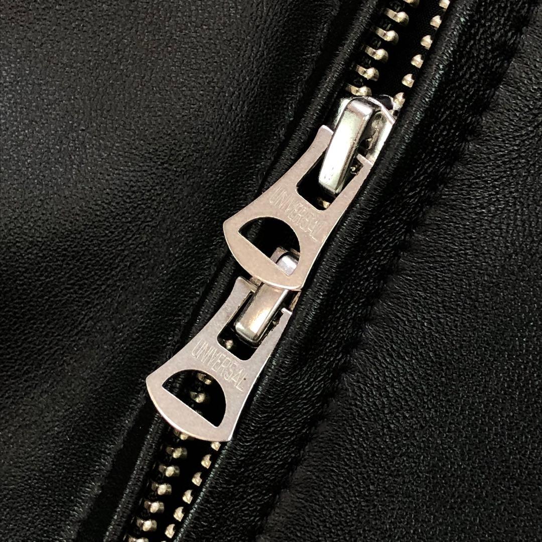 美品⭐ナノユニバース シングル ライダース 羊革 ラムレザー L ブラック 黒