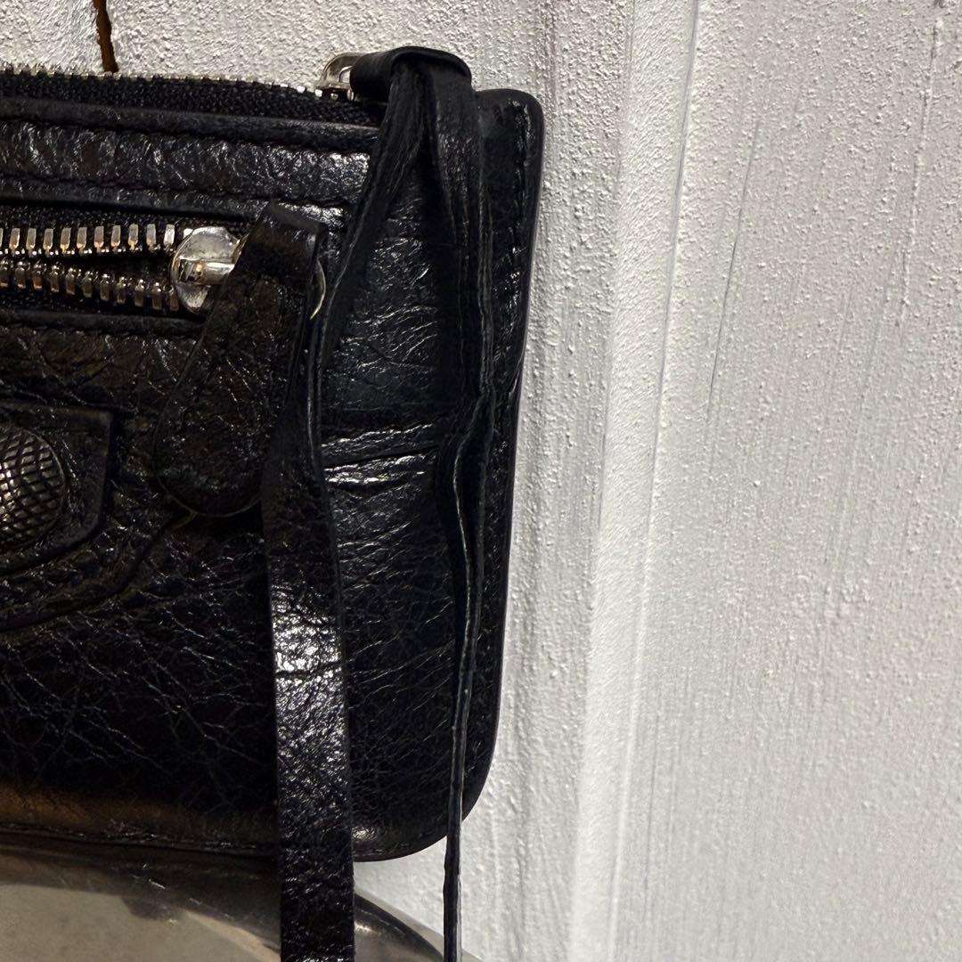 balenciaga バレンシアガ　フラグメントケース　ケース　レザー　黒