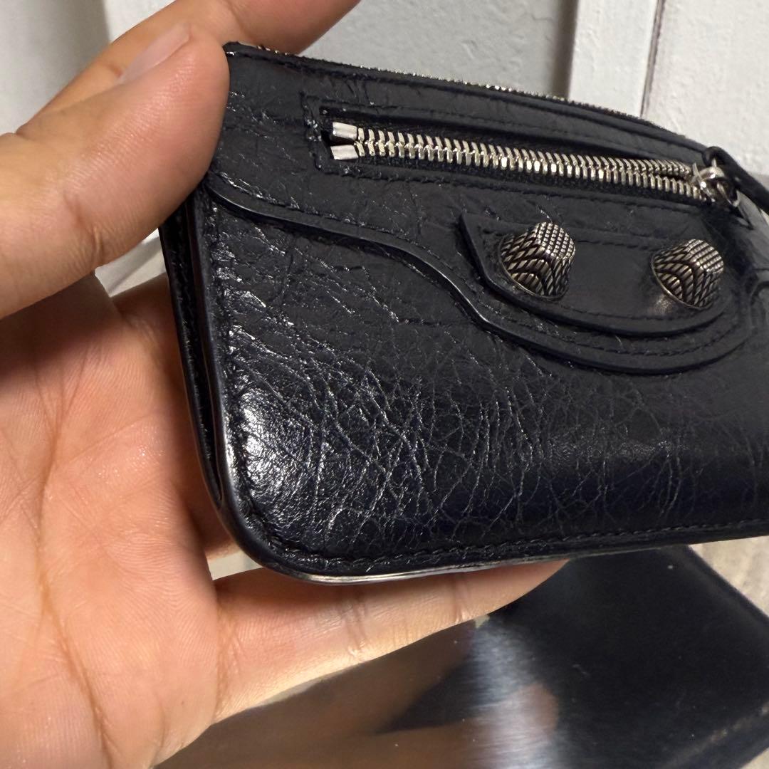 balenciaga バレンシアガ　フラグメントケース　ケース　レザー　黒