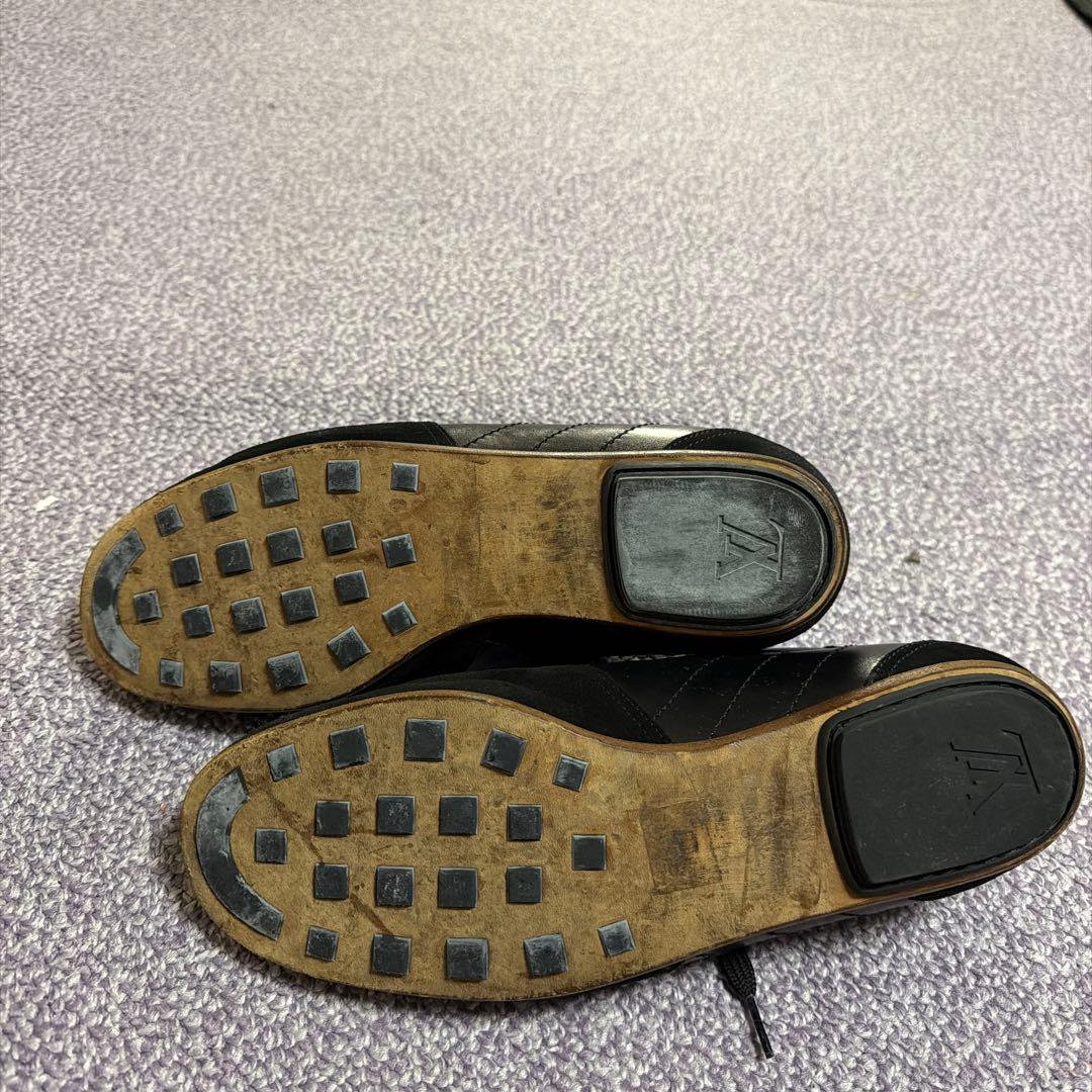 れ*に様 ルイヴィトン　LV ブラック スエード レザー スニーカー