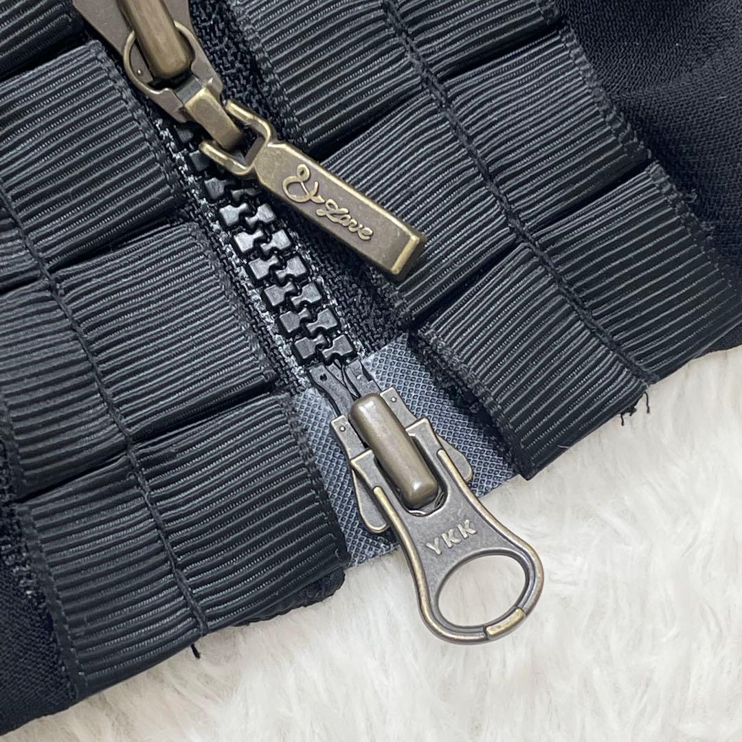 【美品】アンドラブ　ダウンジャケット　グログランリボン　ノーカラー（651）