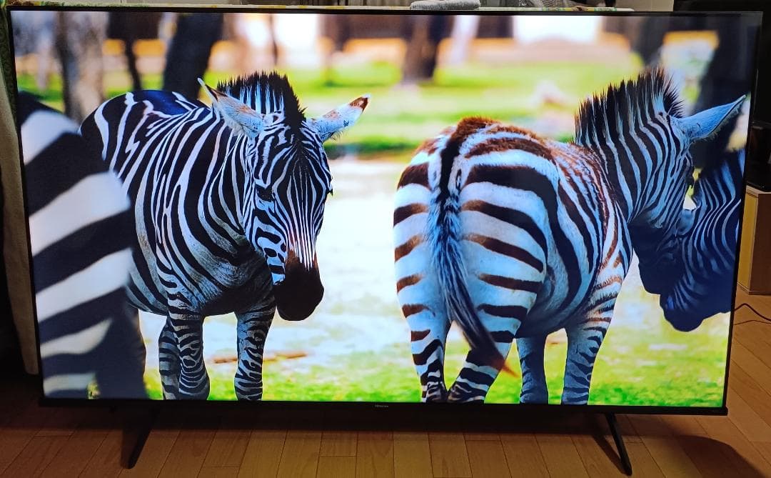 値下げ‼️美品25年製65V型Hisense65A6K多機能リモコン初期フィルム