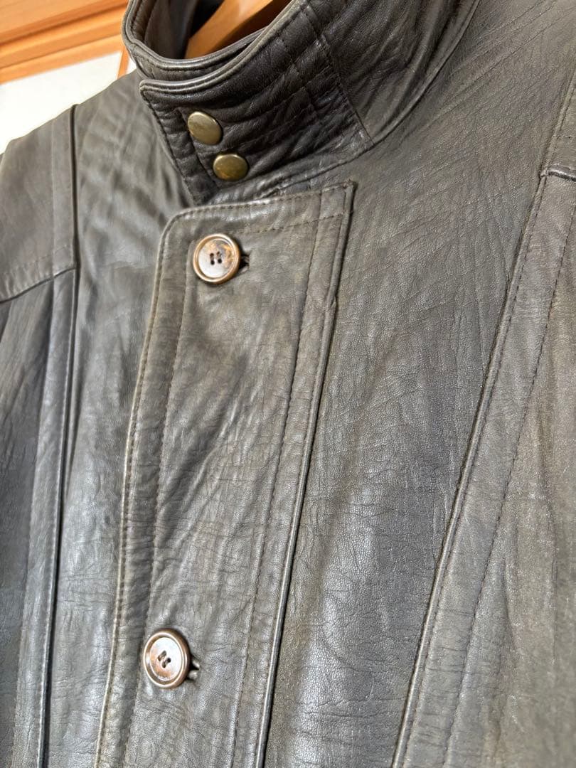 ピエールバルマン レザーコート