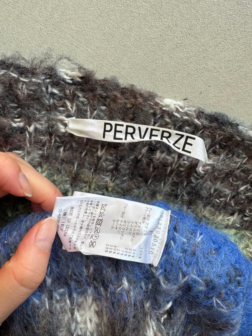 【ぐりこ】PERVERZE 長袖カーディガン 青・緑・灰色