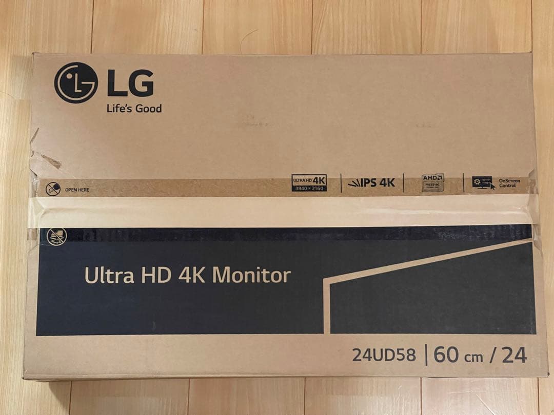 LG 4K ディスプレイ IPSパネル 24UD58-B