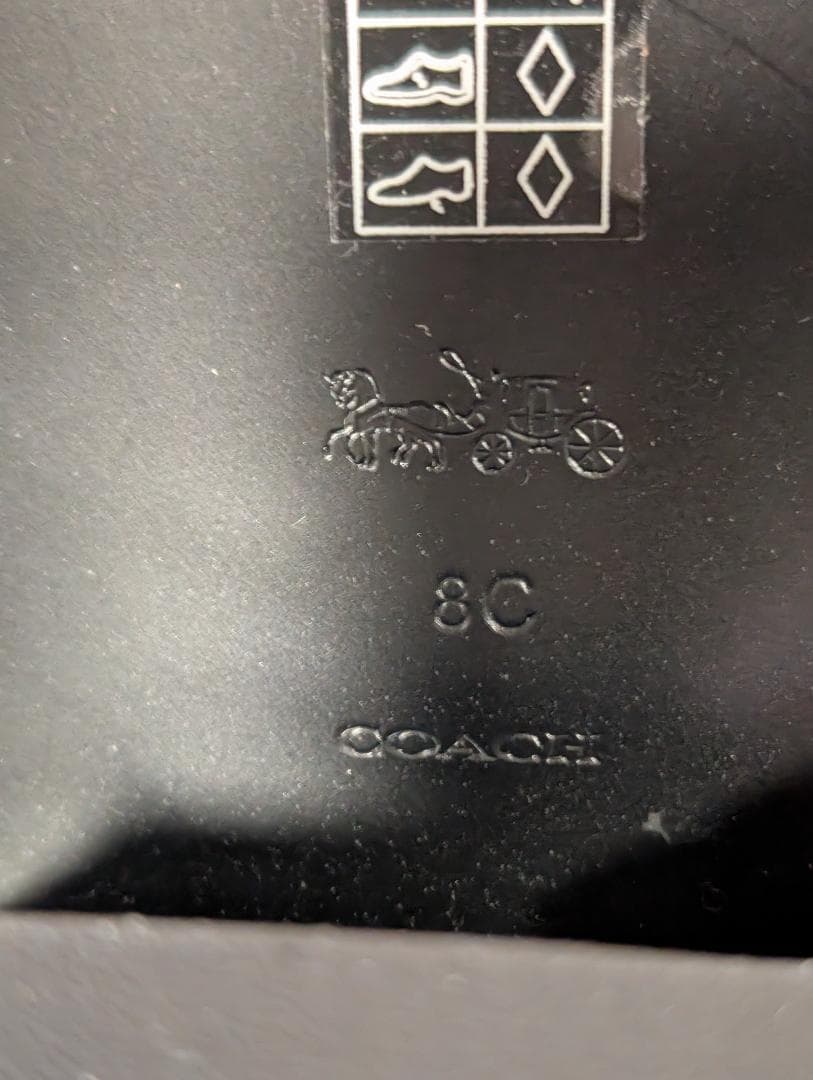 COACH ブラウンレザー チェルシーブーツ 8C