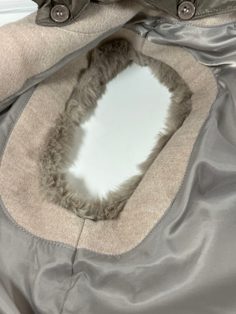 【美品】MOORER社　JAY MAYEN ふわふわエコファー　ダウンベスト