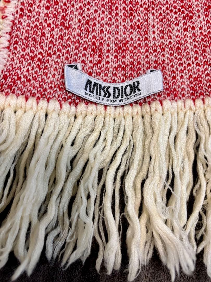 Christian DIOR クリスチャンディオール　マフラー 赤