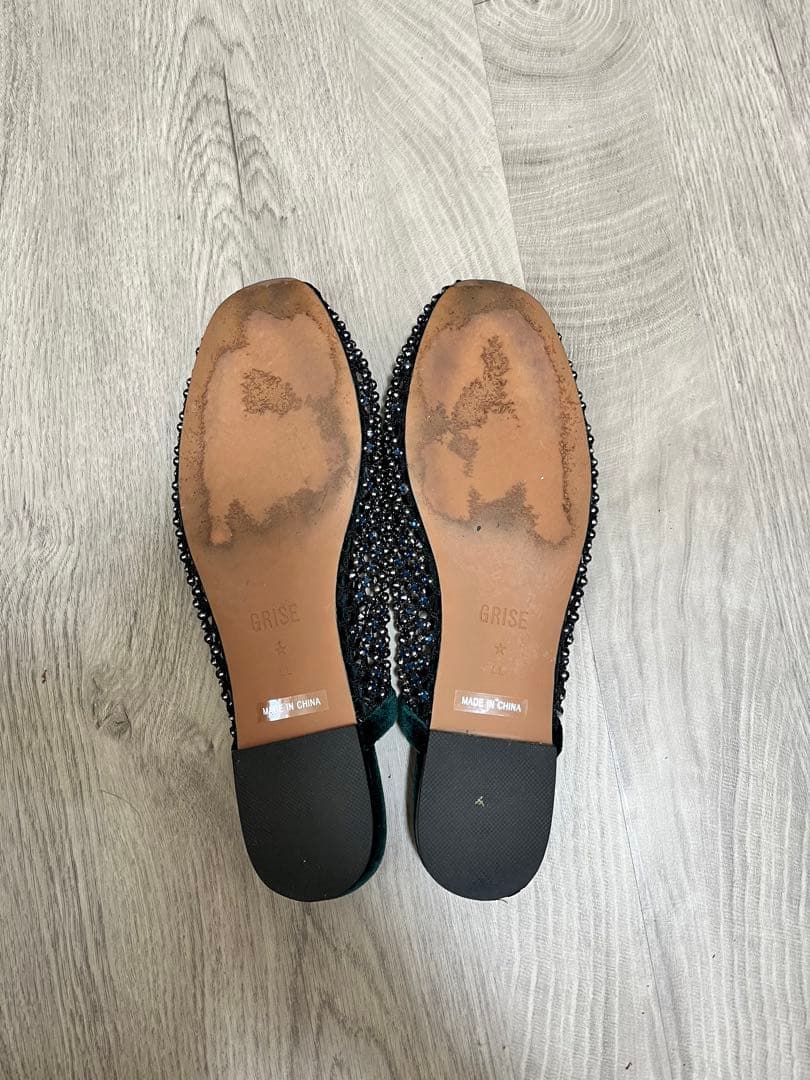 【即完】ルタロン/グリーズ　ビジューネットミュール