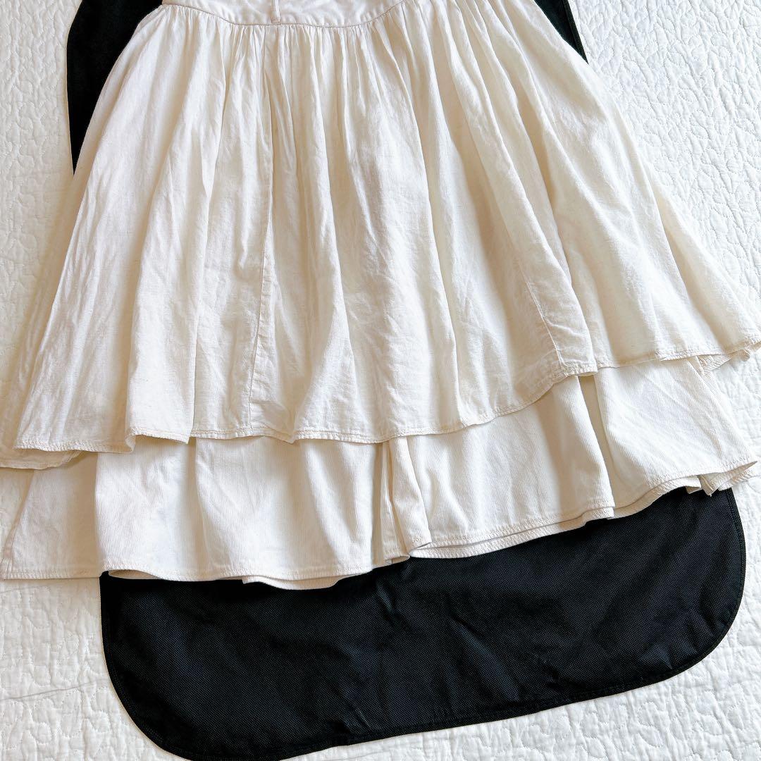 KAPITALキャピタル ガウチョ オーロラエプロンパンツ 生成り 二重 S