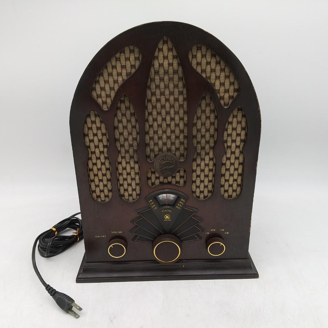 3045番 TANIN アンティーク調 ラジオ FM AM 受信確認済