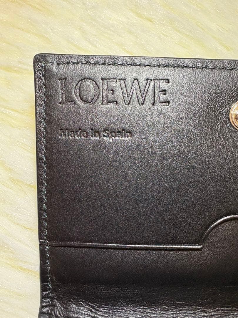 美品 LOEWE ビジネス カード ホルダー 名刺入れ リネン ブラック