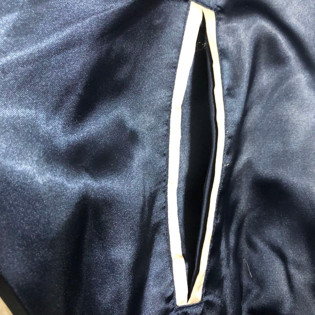 美品 スカジャン STRAY CATS ブルー×ゴールド 大きいサイズ　L