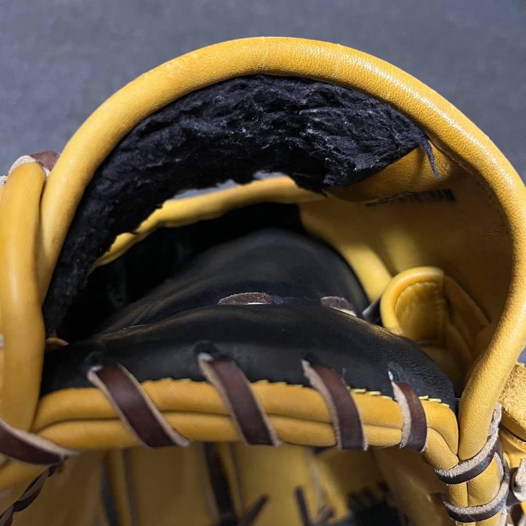 ZETT イエロー レザー 軟式 野球 大人用 グローブ 152