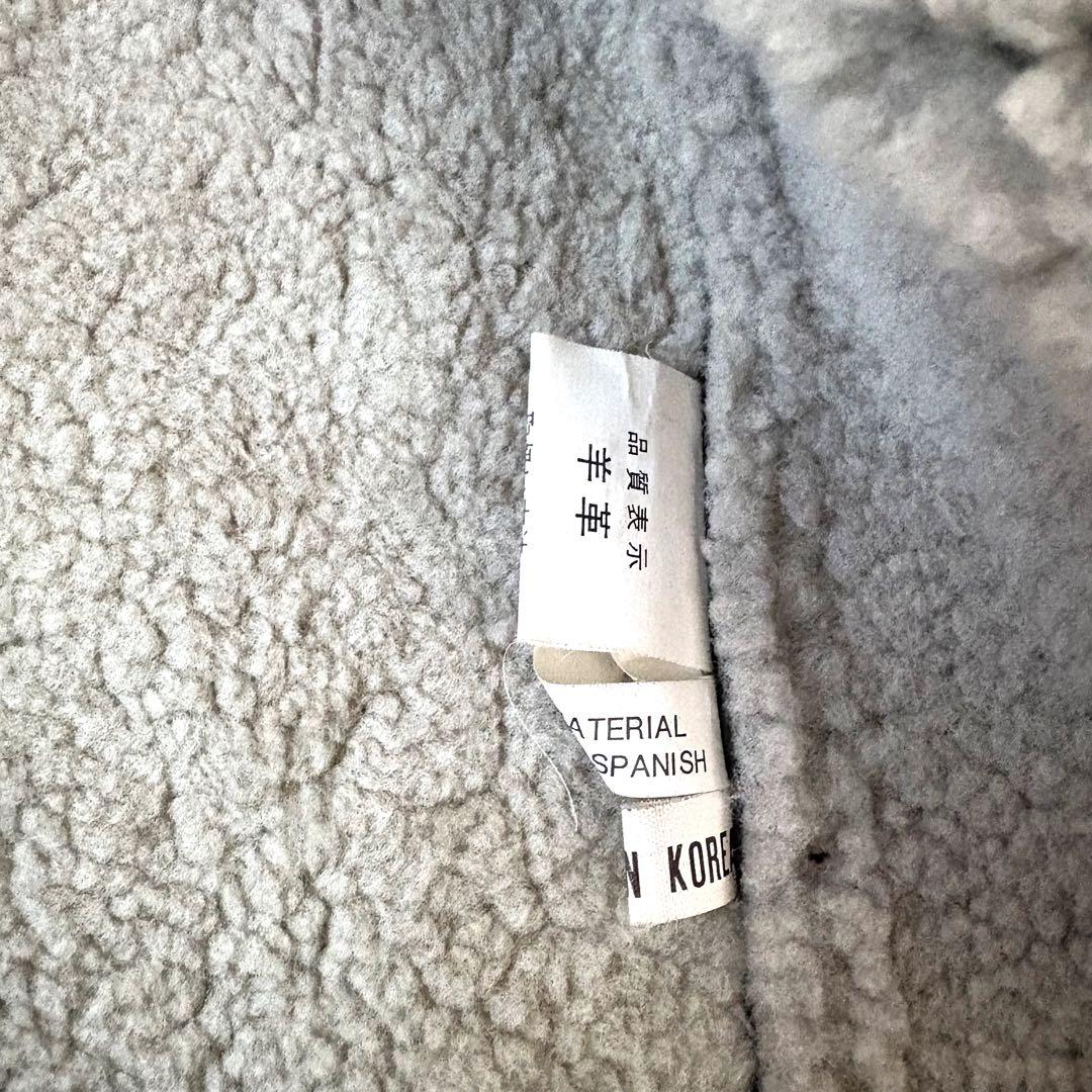 極暖　リアルムートン　ジャケット 黒 シープスキン　ボア　羊革　大きいサイズXL