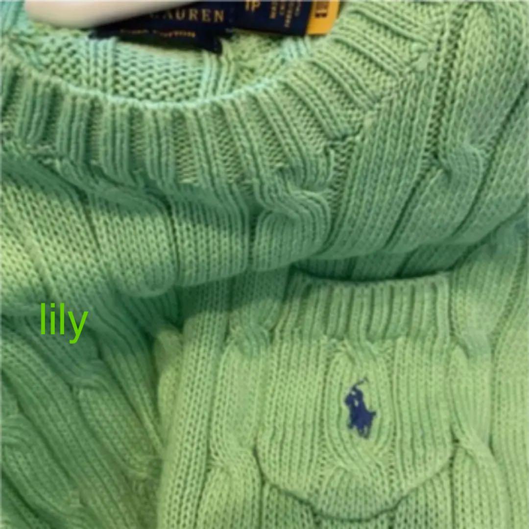 大人気 ポロラルフローレン　ケーブルニット　半袖　ショートスリーブ　セーター