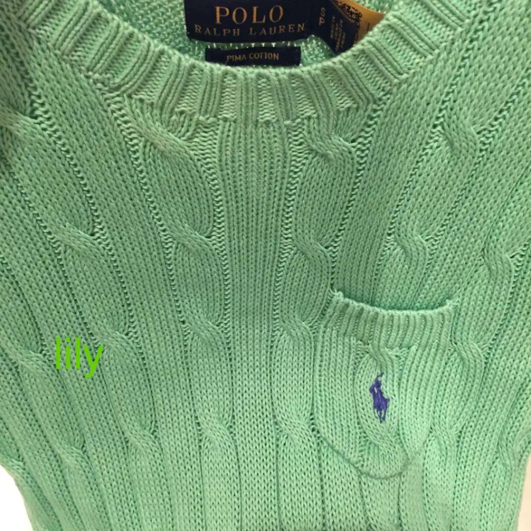 大人気 ポロラルフローレン　ケーブルニット　半袖　ショートスリーブ　セーター
