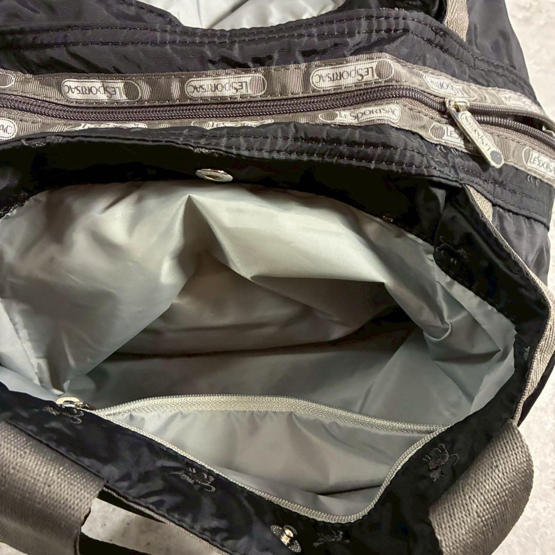 LeSportsac 　ボストンバッグ　 ポーチ　モリー　猫　ブラック　レスポ