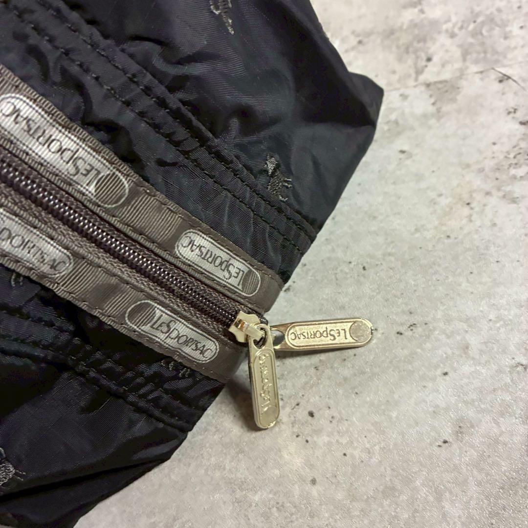 LeSportsac 　ボストンバッグ　 ポーチ　モリー　猫　ブラック　レスポ