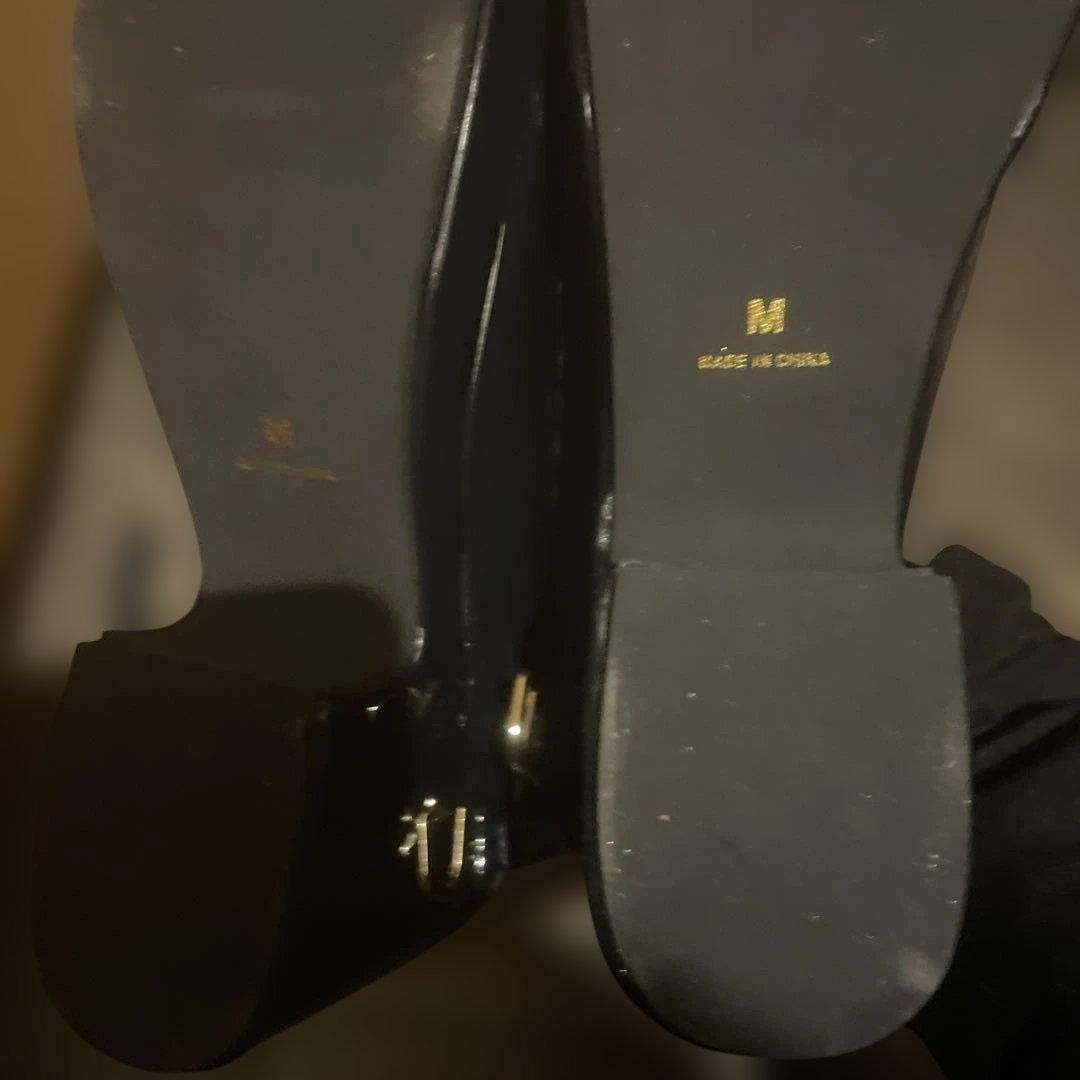 星座リボン付きネイビーパンプス M