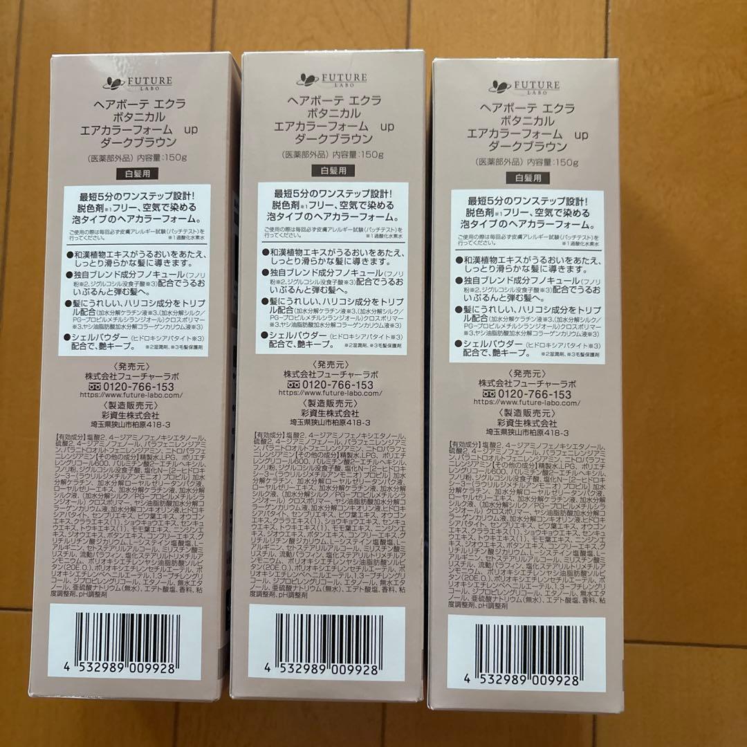 ヘアボーテ エクラ ボタニカルエアカラーフォーム3本セット