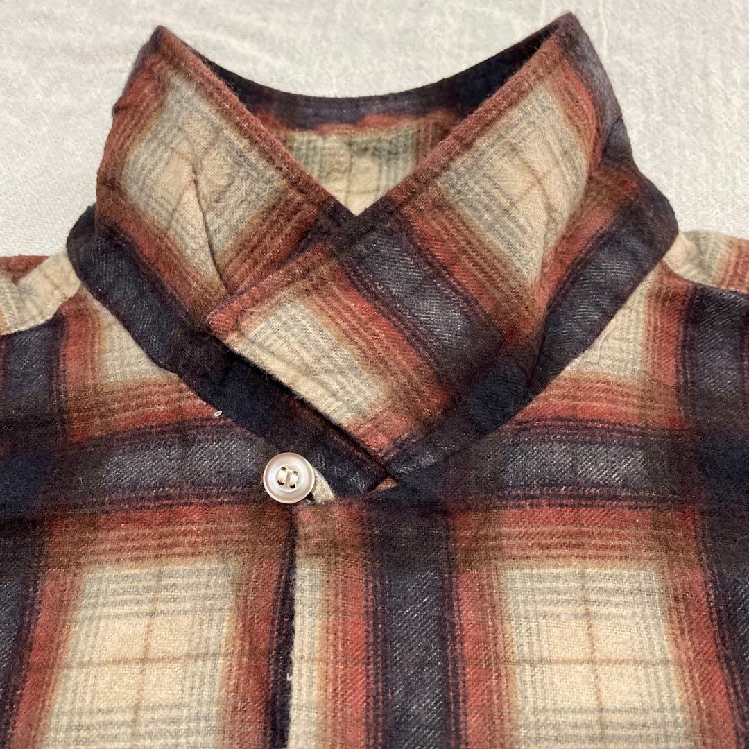 60s vintage プリントネルシャツ