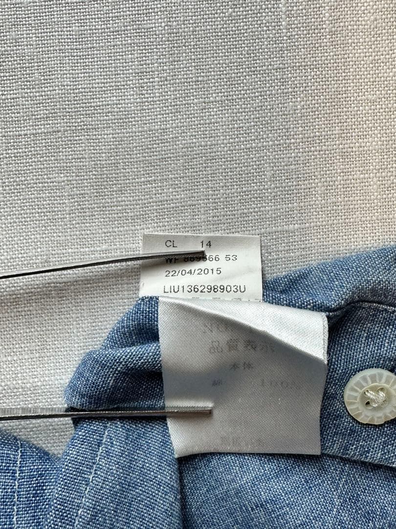 【美品クリーニング済】BARBA DANDY LIFEブルーシャンブレー39cm