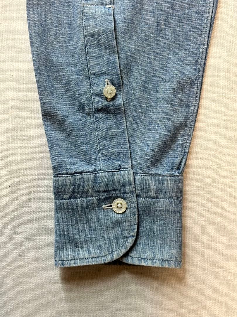 【美品クリーニング済】BARBA DANDY LIFEブルーシャンブレー39cm