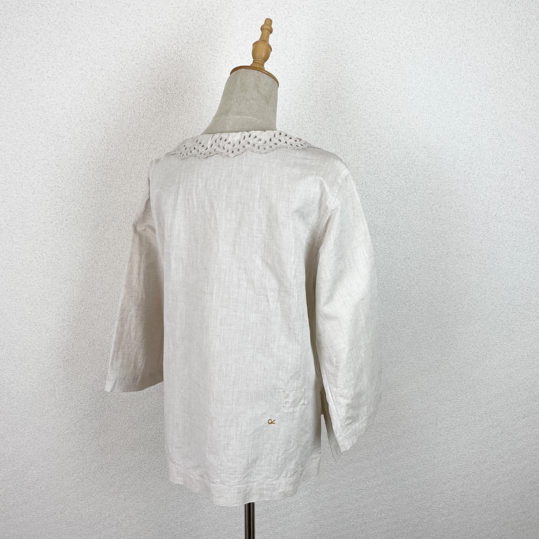 ♪美品♪ 45R 綿麻シャンブレーのカシュクール