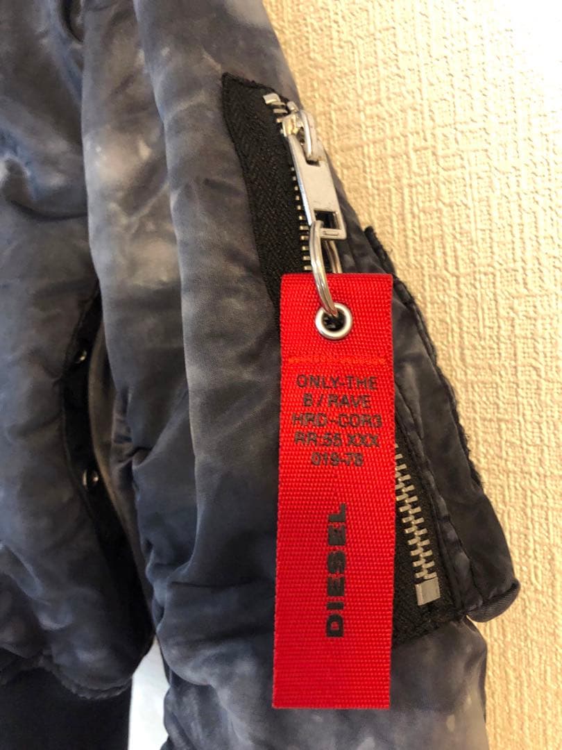 ディーゼル 中綿ジャケット レディース タイダイ柄 レイヤード フードボンバー