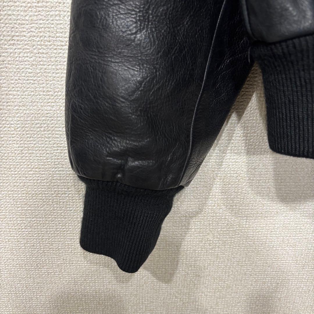 アメリカ古着　レザージャケット　キルティング　本革　L相当 3575