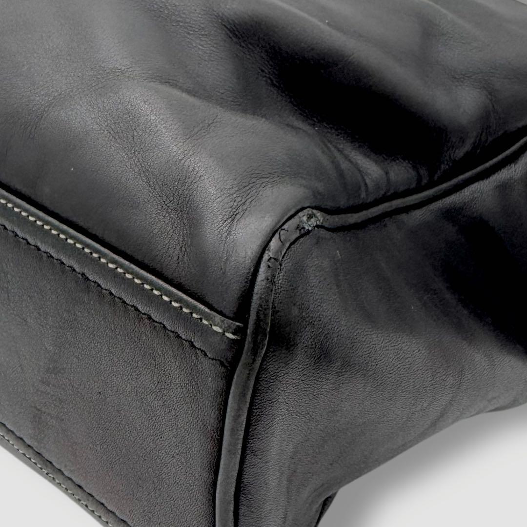 【良品】コーチ　COACH 2way ビジネスバッグ　レザー　ブラック