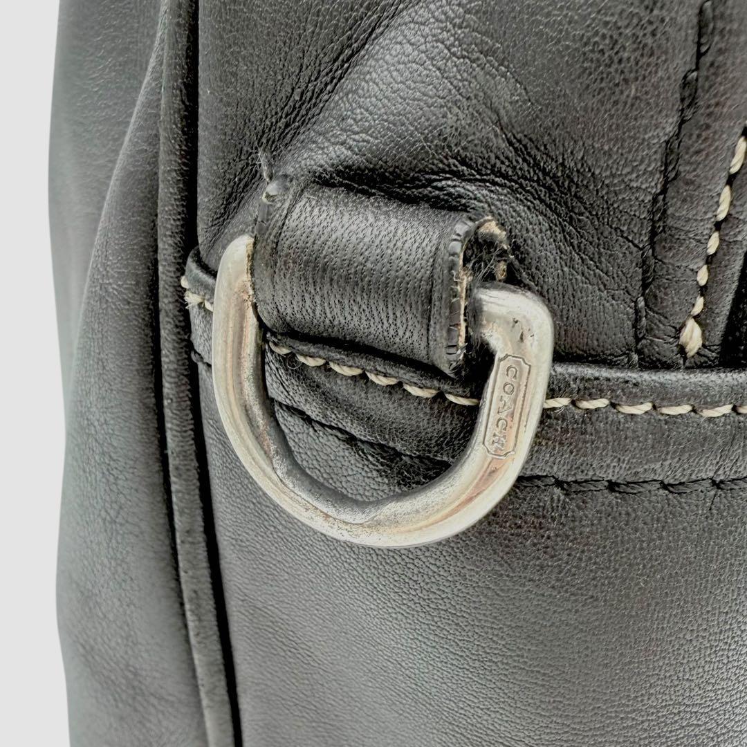 【良品】コーチ　COACH 2way ビジネスバッグ　レザー　ブラック