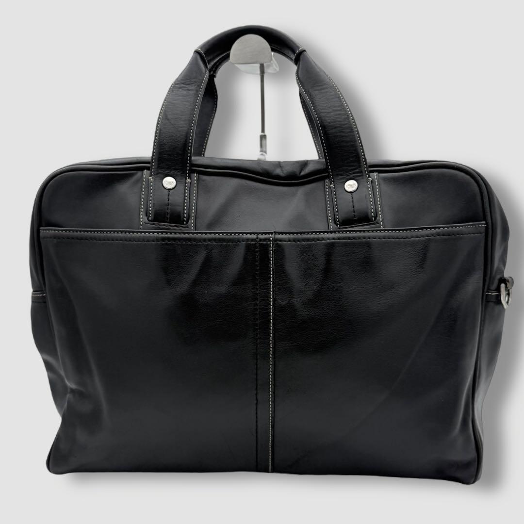 【良品】コーチ　COACH 2way ビジネスバッグ　レザー　ブラック