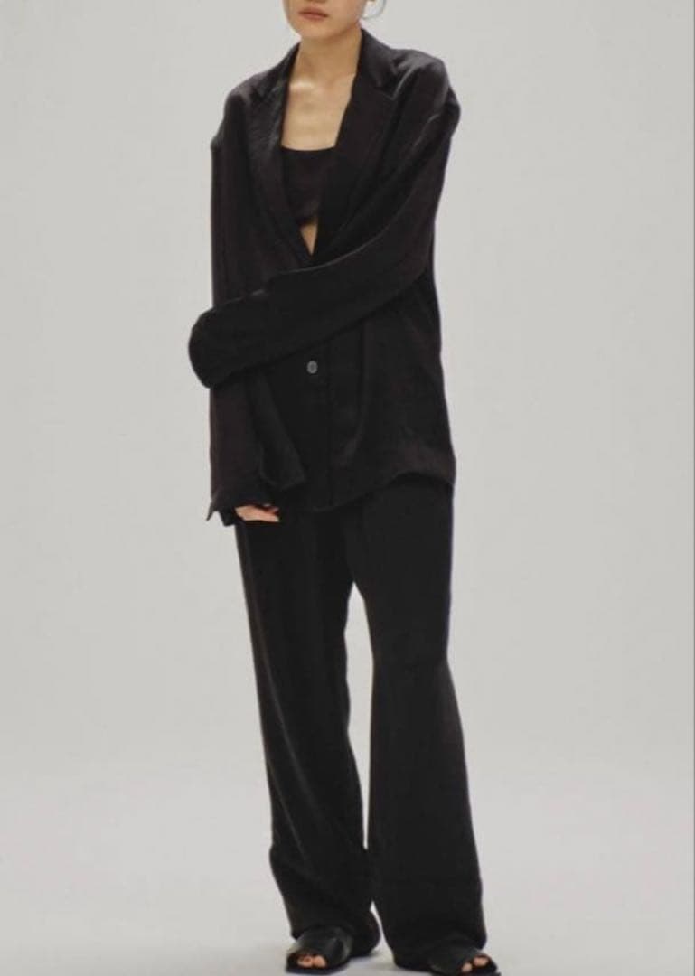 todayful SATIN OVER JACKET ブラック 36