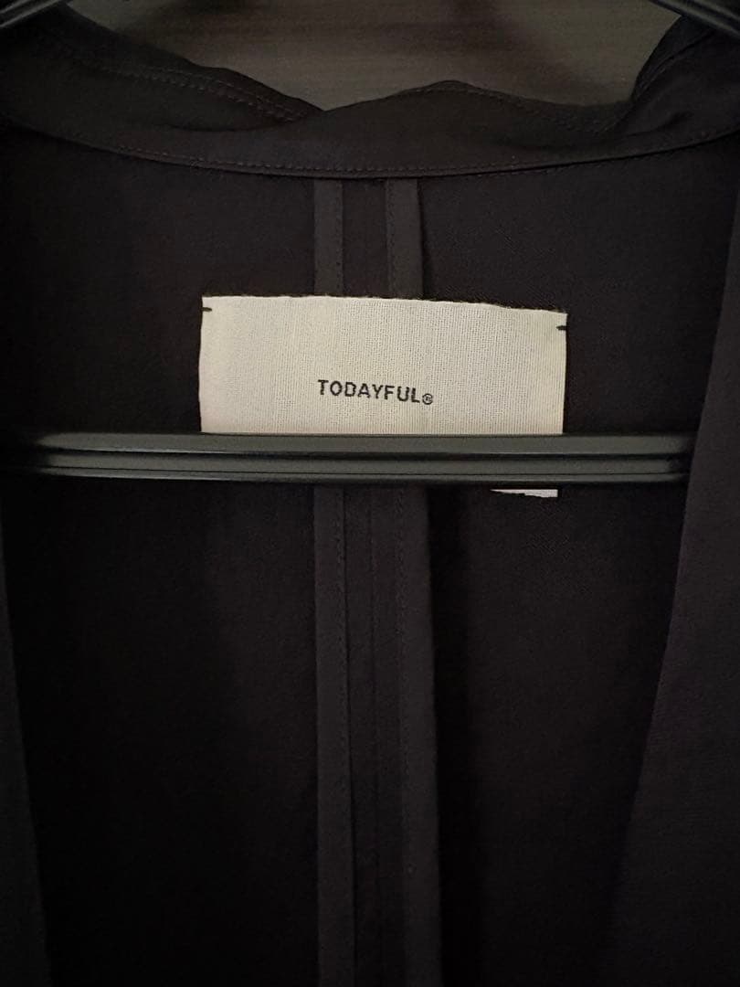 todayful SATIN OVER JACKET ブラック 36