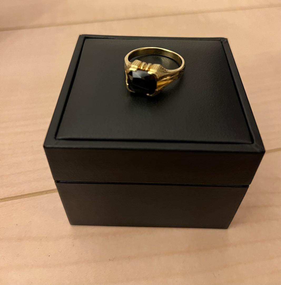 Calee ゴールド カットストーンリング