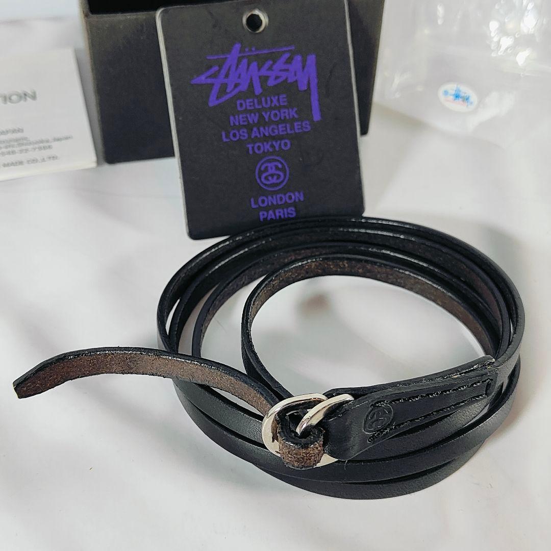 【限定品】STUSSY×JAM 　30周年記念　高級4連本革ブレスレット