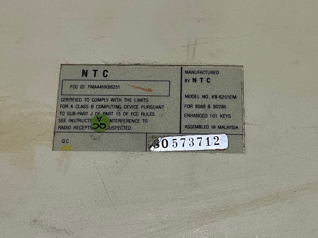 NTC KB-6251EM キーボード