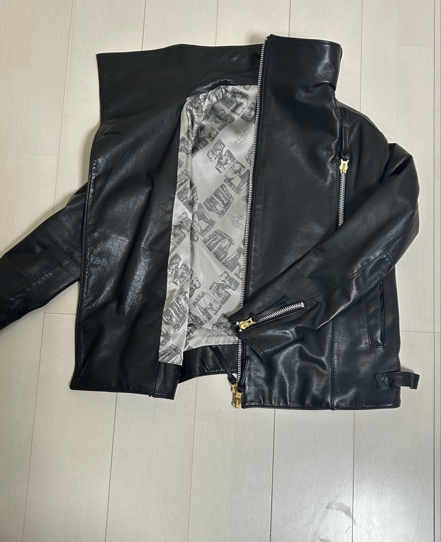 激レア ヴィヴィアンマン ホースレザージャケット 48 ライダース ハイネック