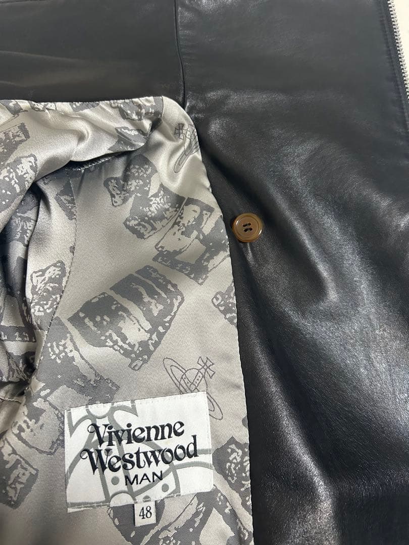 激レア ヴィヴィアンマン ホースレザージャケット 48 ライダース ハイネック
