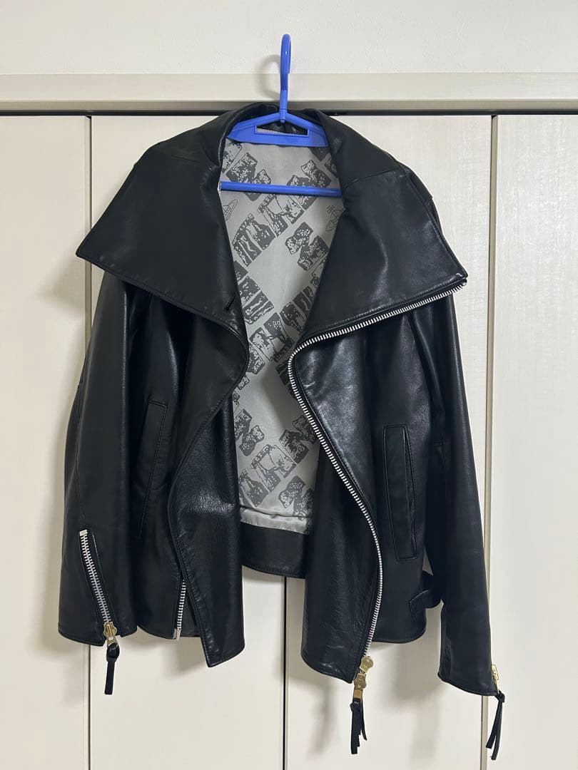 激レア ヴィヴィアンマン ホースレザージャケット 48 ライダース ハイネック