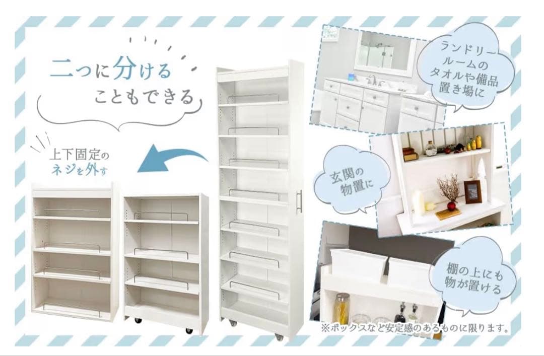 隙間収納 キッチンワゴン 幅20cm 奥行60cm 新品未使用 スリムラック