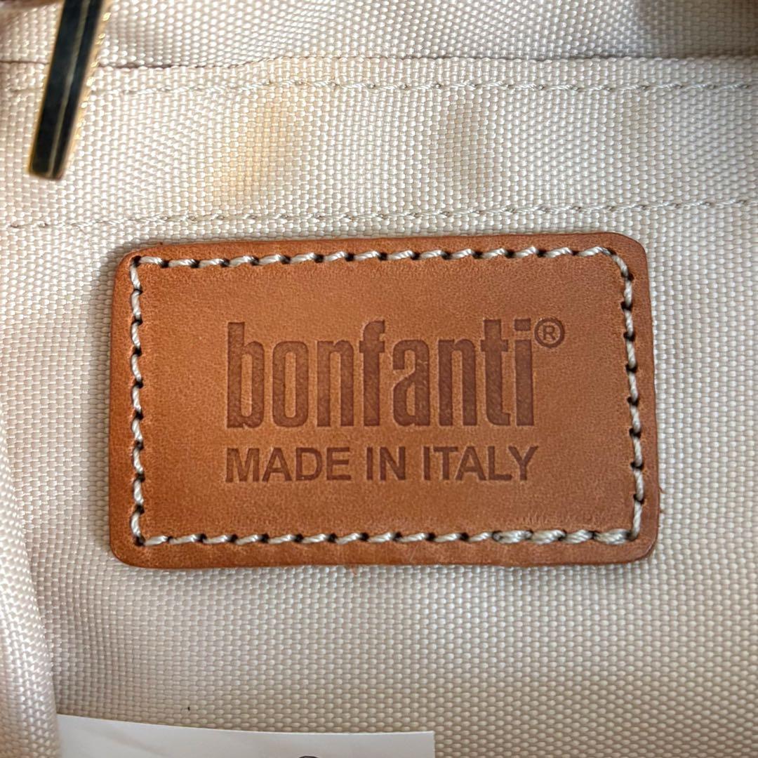 未使用　bonfanti　ファー × レザー　2WAY　ハンドバッグ　ブラック