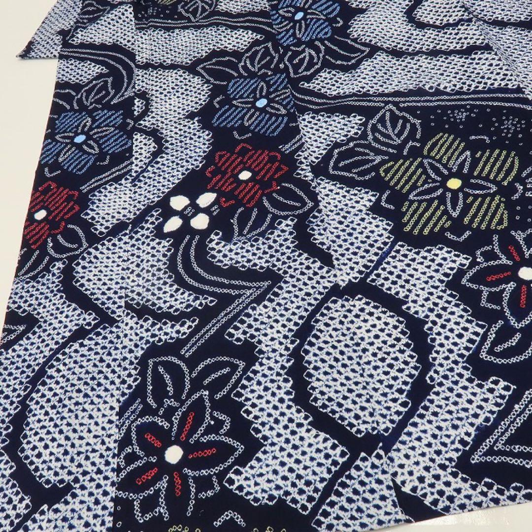 Gatti✺美品 有松鳴海絞り 綿 トールサイズ 高級浴衣 A3475