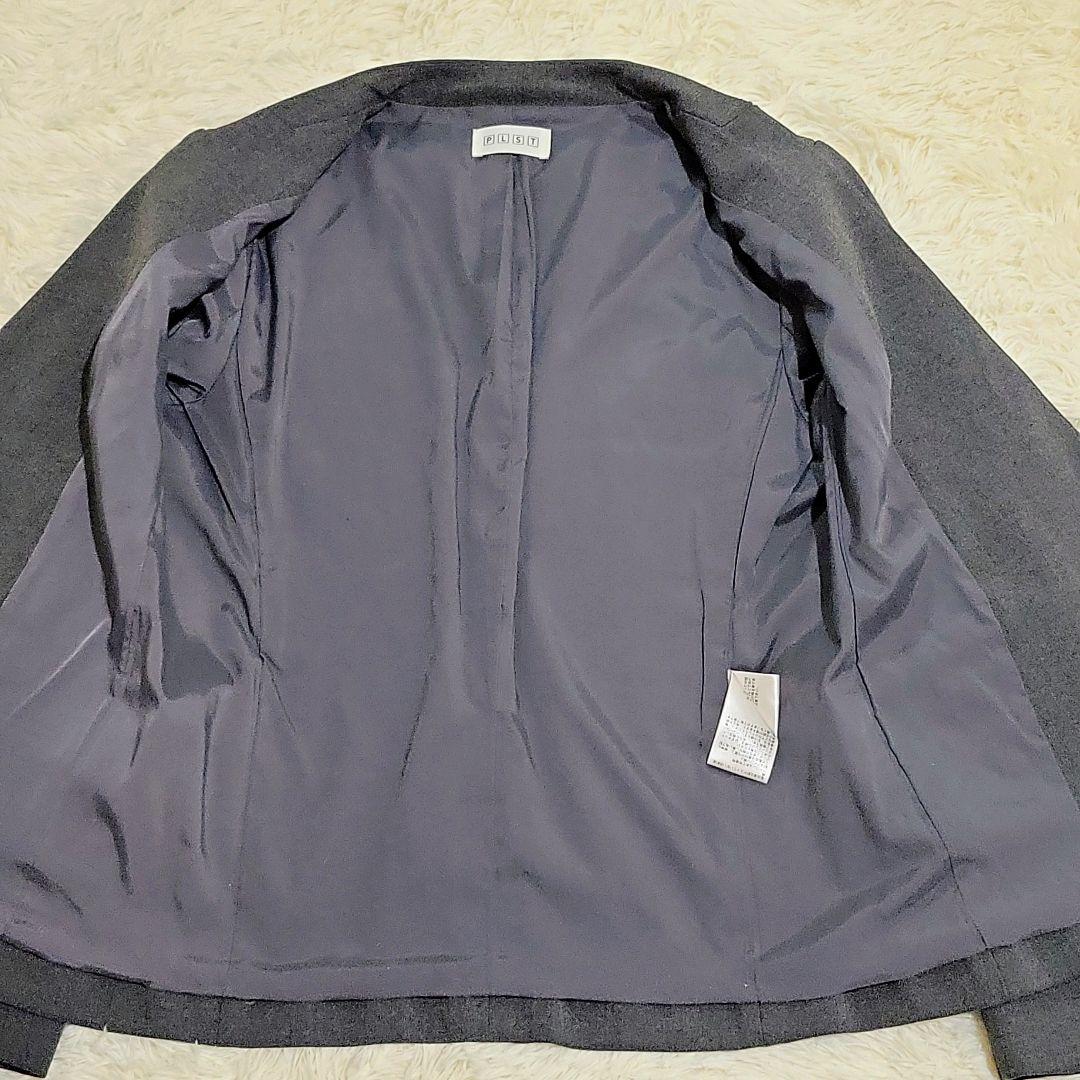 PLST プラステ ウォームリザーブ ノーカラージャケット ワイドパンツ S